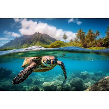 Green Turtle Canvas